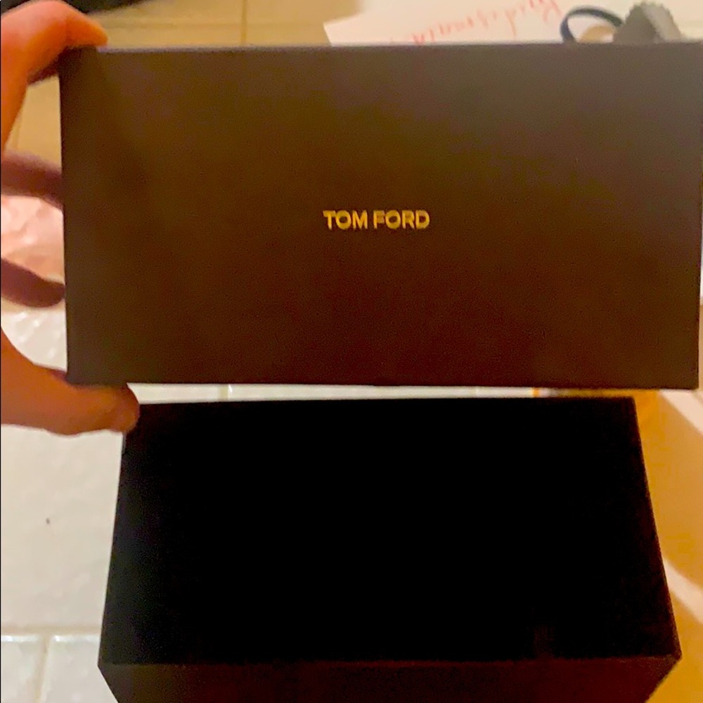 Tom Ford sunglasses case and box w/ cleaning rag